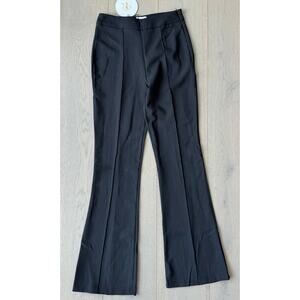 NWT Princess Polly Jensen High Waisted Wide Flared Leg Pants, Black, Size US 4